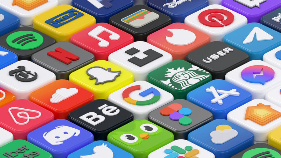 Illustration of smartphone apps